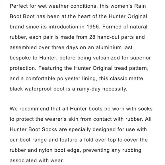 NWT Tall Original Hunter Rain Boots Size 8 - Picture 3 of 6